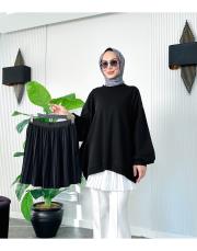 içlik piliseli etek siyah