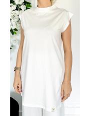 pamuklu kolsuz içlik ekru